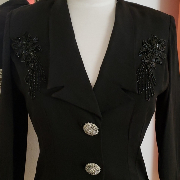 Vintage Mme Renauld Frocks Beaded Blazer Small - Picture 2 of 11